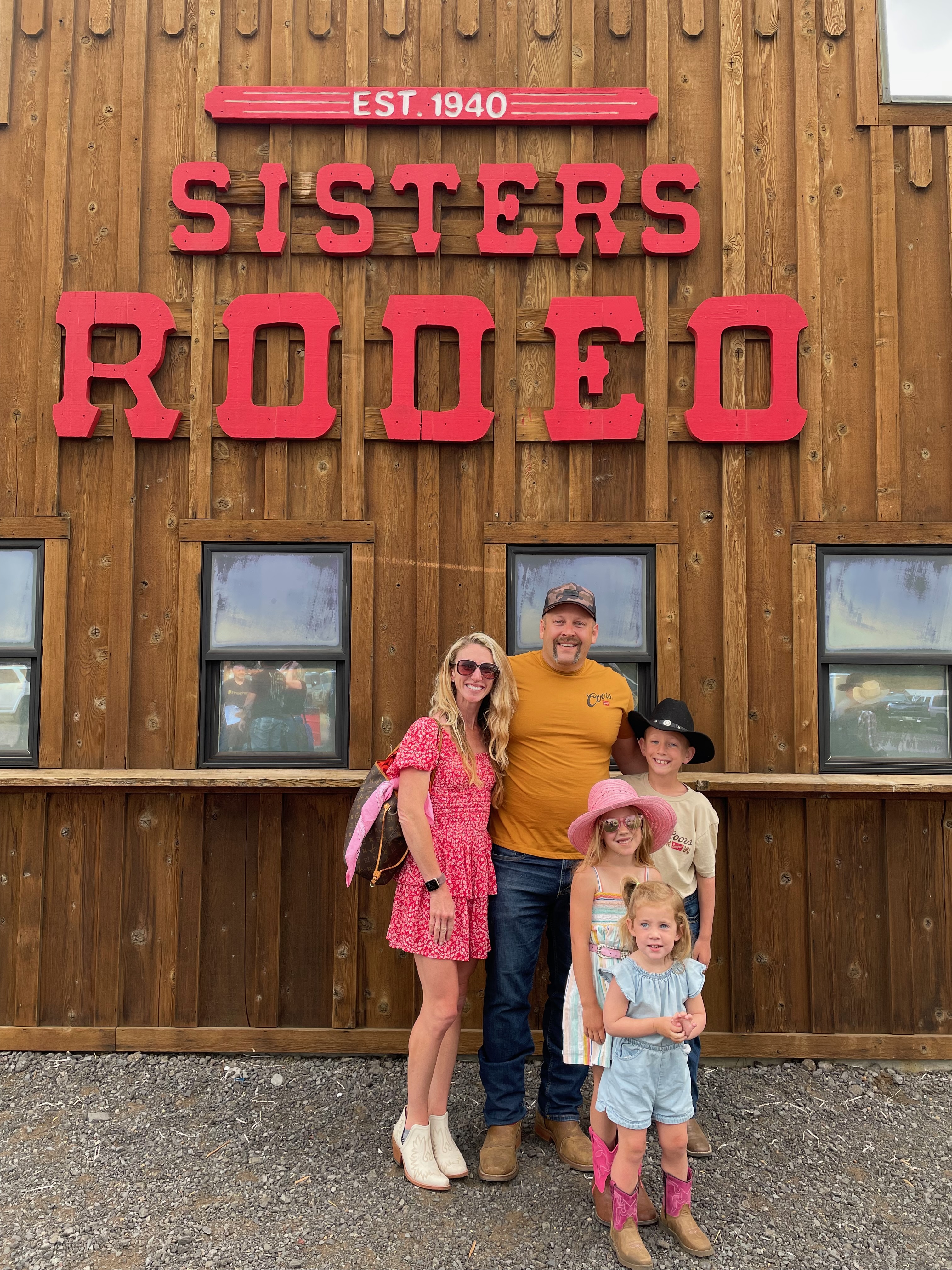 Joe with family at Sisters Rodeo